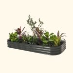Vego Graden | 11" Tall 10 In 1 Modular Metal Raised Garden Bed Kit | Modern Gray